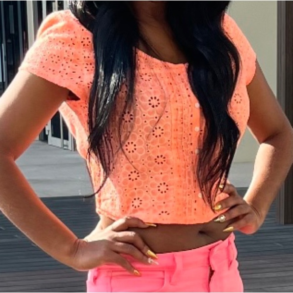 Abercrombie & Fitch Neon orange top
